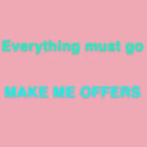 Anything left goes to goodwill next week!